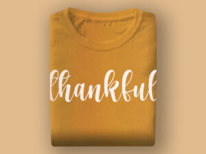 Typography Teal Printed Tshirt